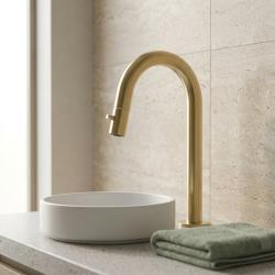 Aquanello Eterna Hög fontänkran PVD-guld kallt vatten ET4002-60